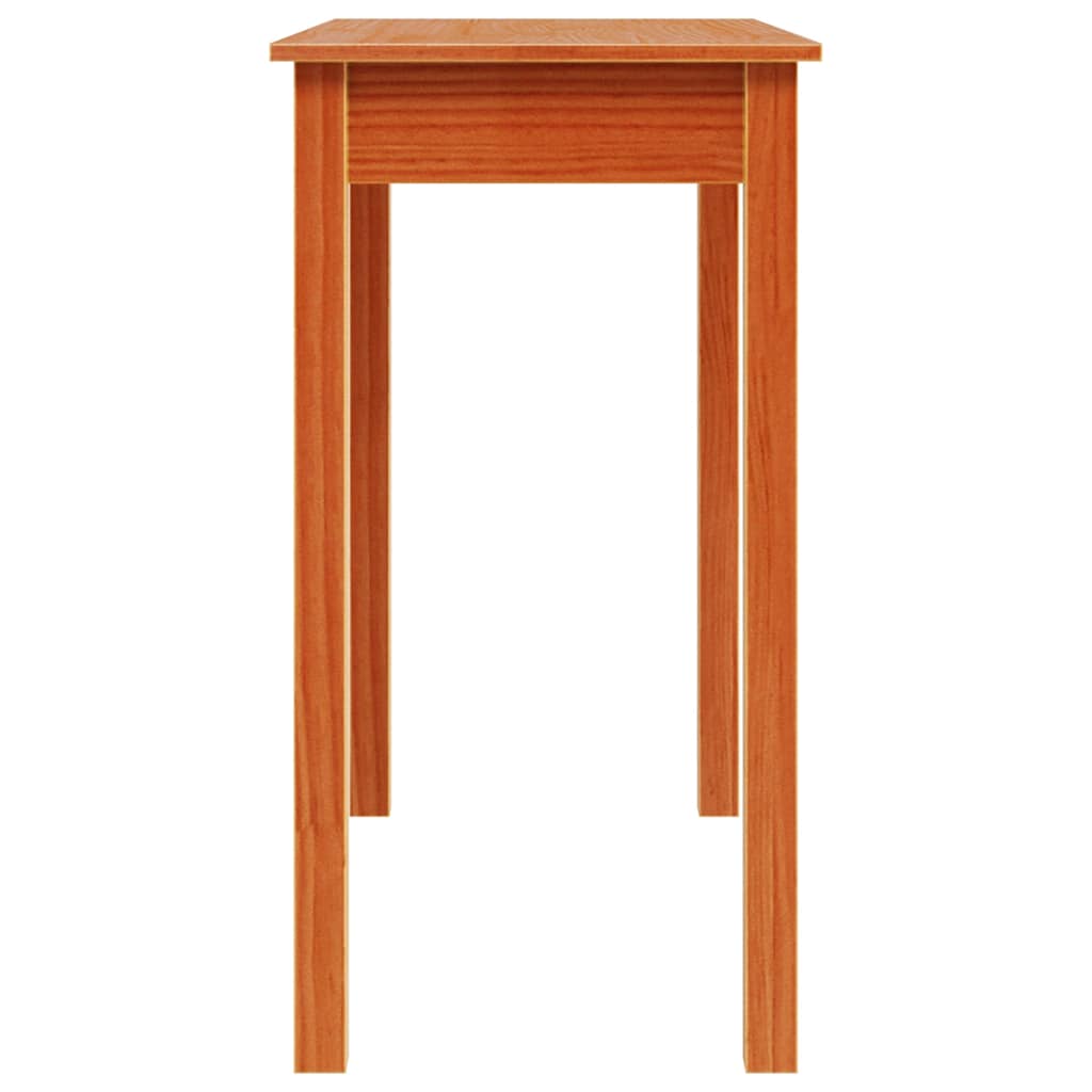 Console Table Wax Brown 80x40x75 cm Solid Wood Pine